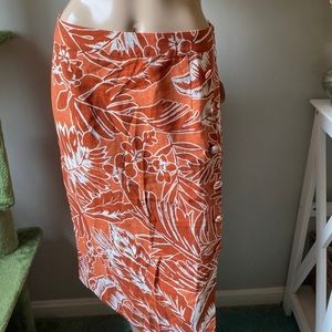 forever 21 floral print midi skirt